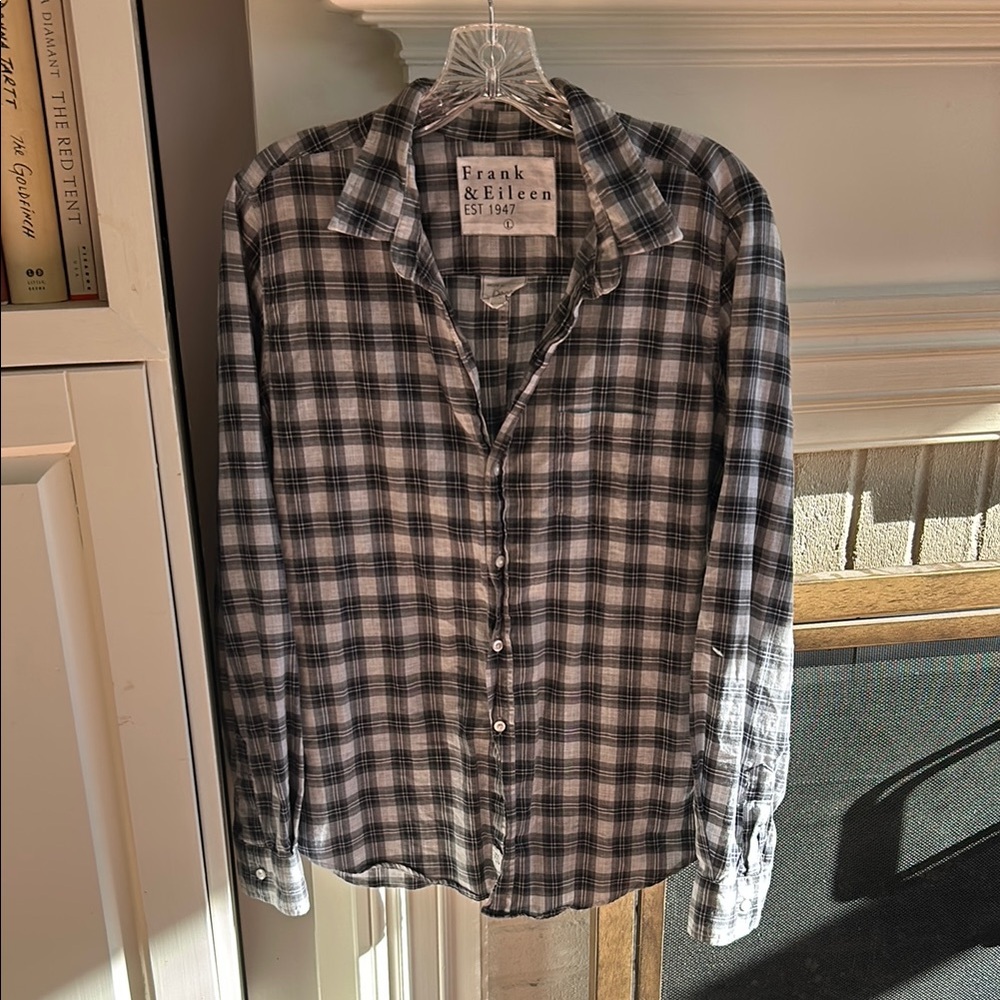 Frank & Eileen Black and White Plaid Shirt